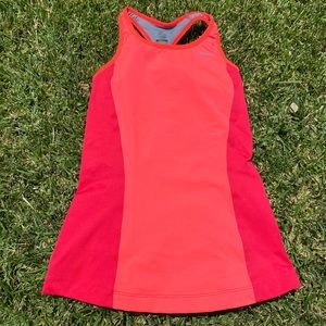 Nike Dri Fit racer back athletic tank pink/red SM